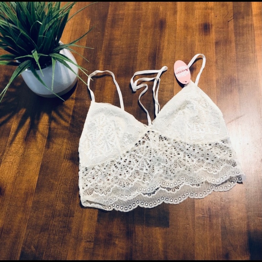 White Lace Racerback Bralette